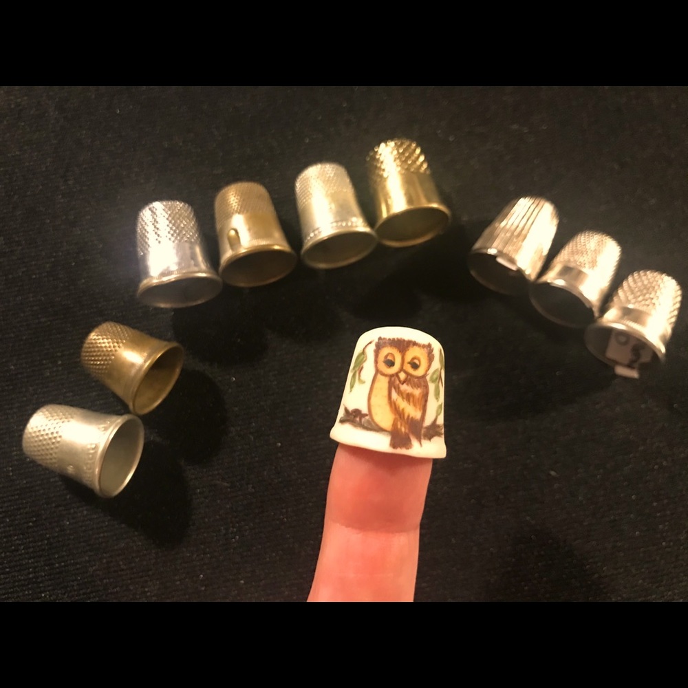 10 Antique Thimbles 3 Made In Germany Gem